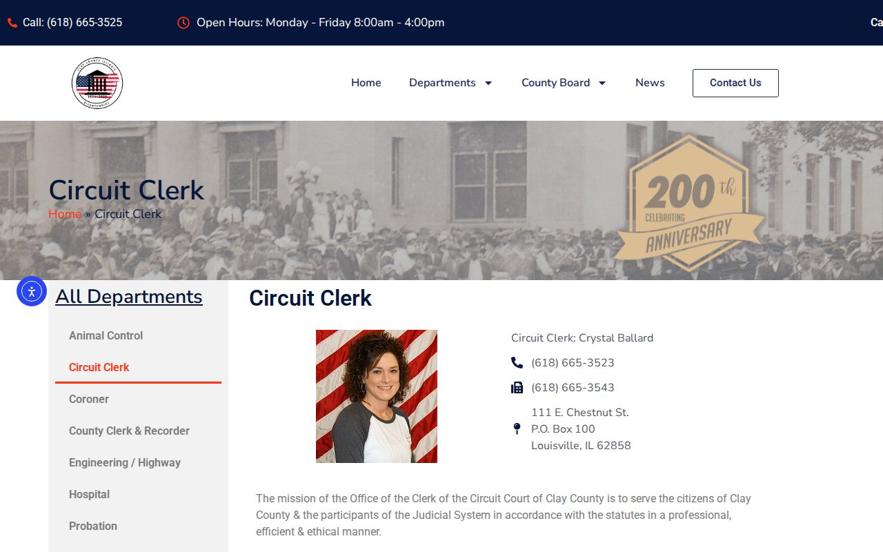 Clay County criminal court record search and fee information