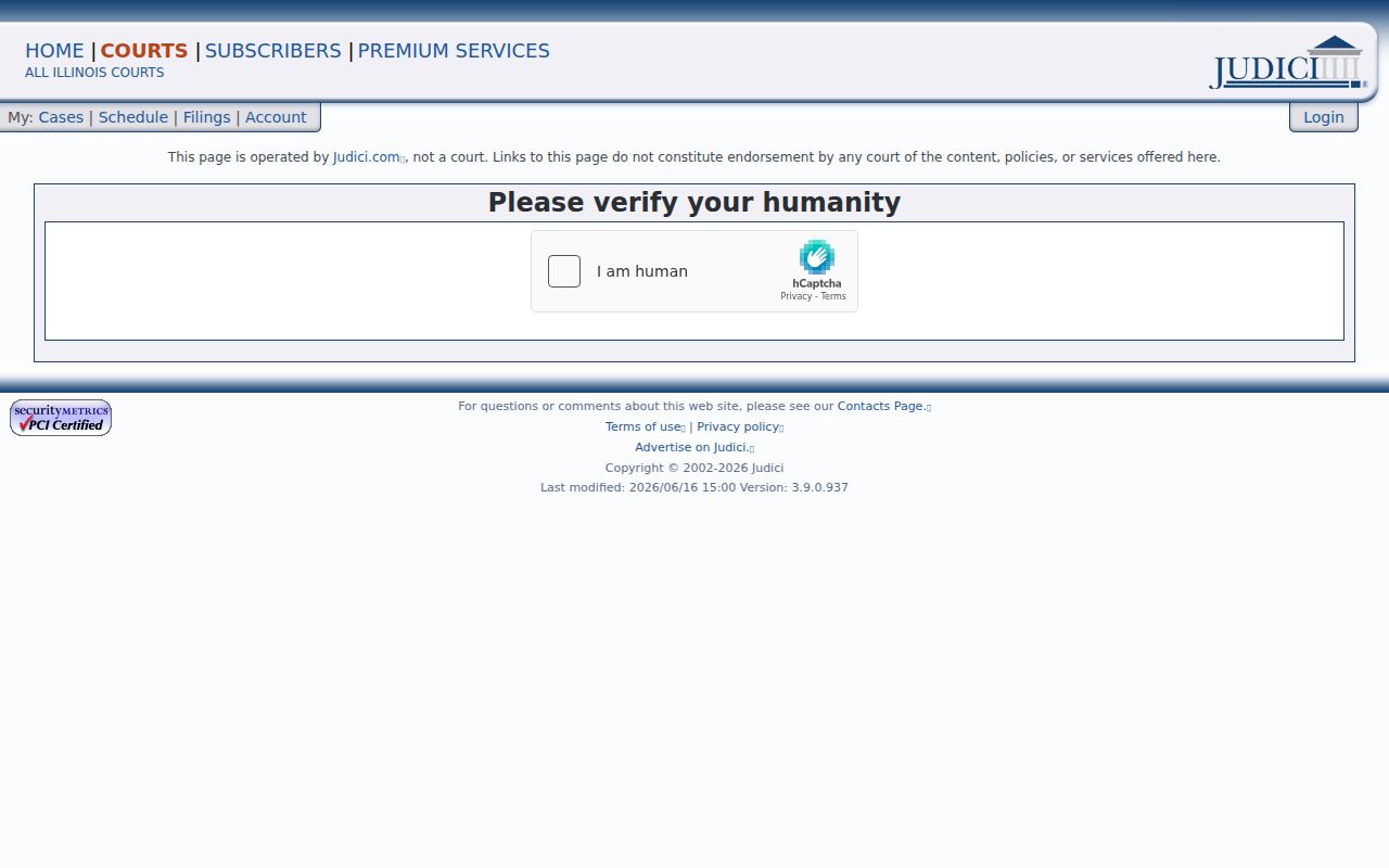 Clay County Judici criminal court case search interface